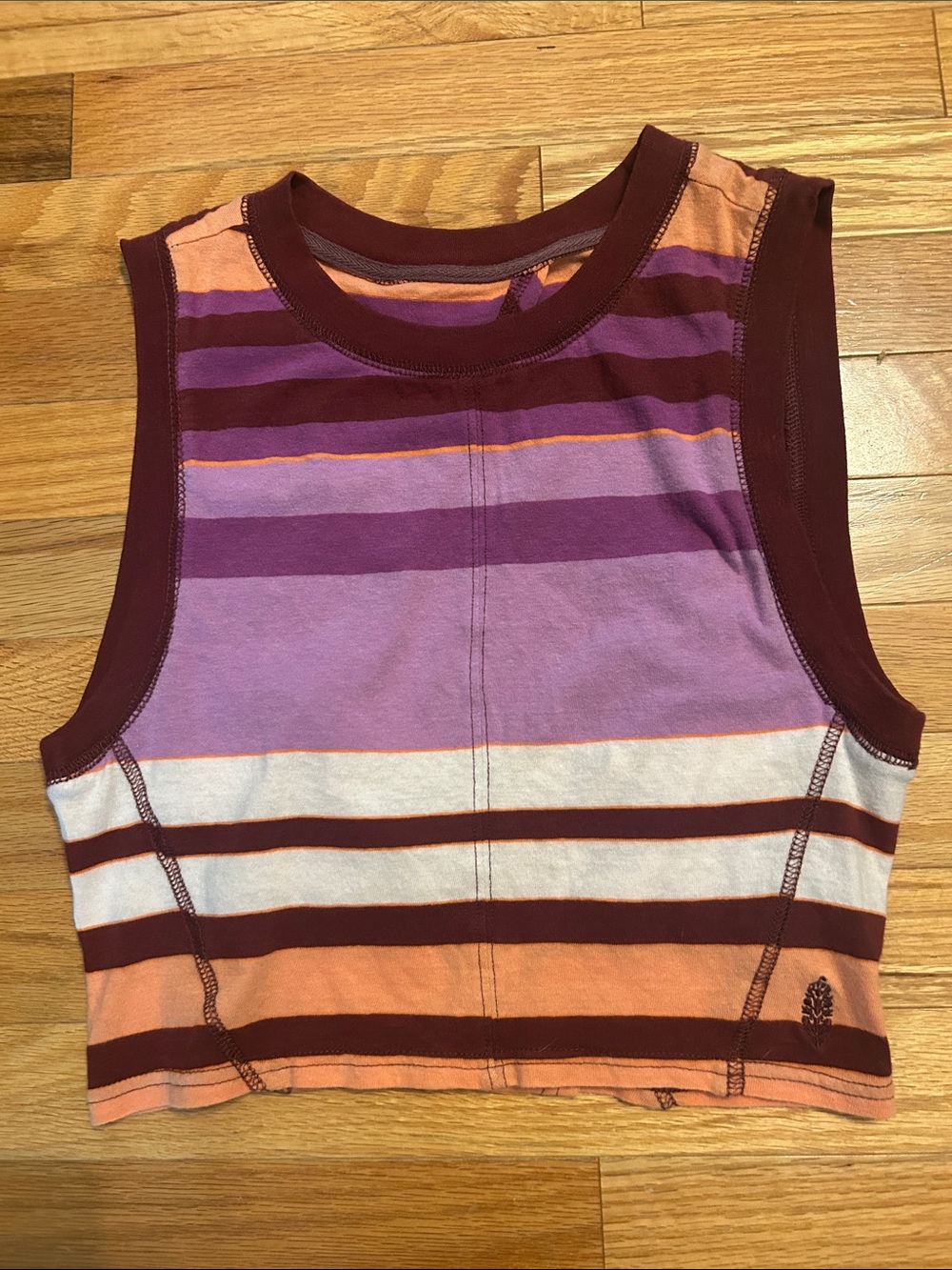 Free People Play by Play crop tank. Never worn. Vivacious violet, size small